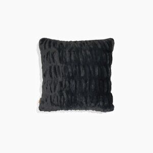 Lola Blankets Square Pillow in Charcoal Grey